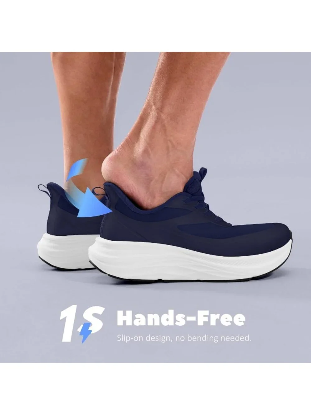 Cushioned Slip-On Walking Shoes for Men | Comfortable Running & Tennis Sneakers